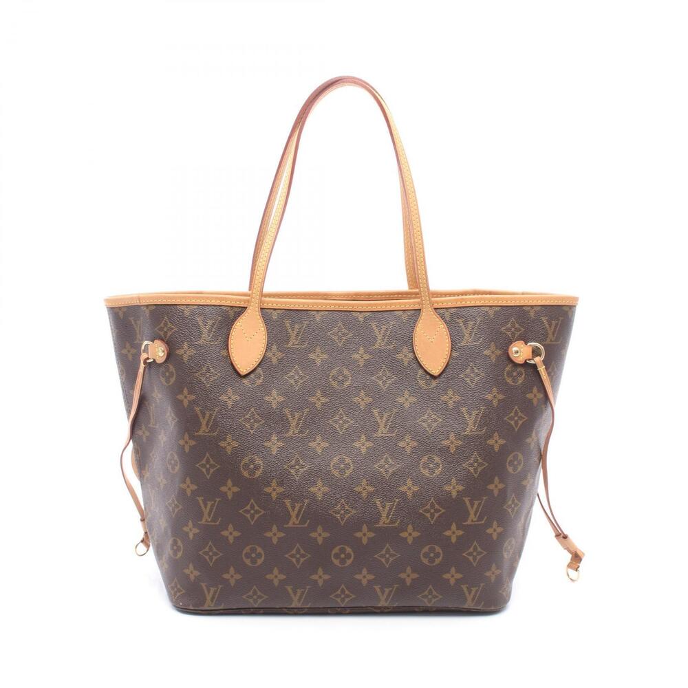Louis Vuitton Neverfull Tote Bag Canvas Leather Monogram Brown